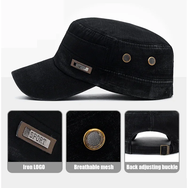 Gorra plana de cadete militar, - Snapback Hat Flat reseña y precio